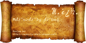 Mészöly Ábel névjegykártya
