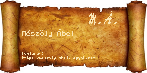 Mészöly Ábel névjegykártya
